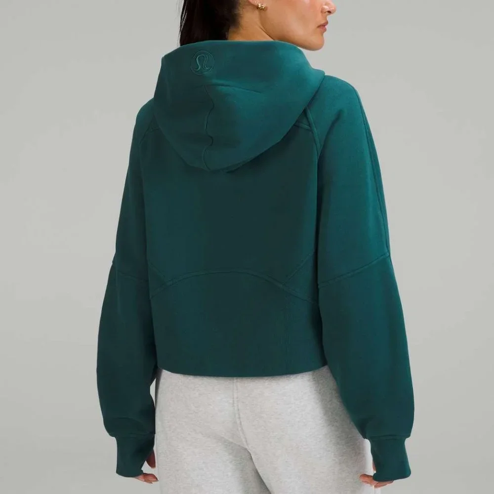 NWT Lululemon Scuba Oversized Full Zip Hoodie, Sz XS/S, Green Jasper - Picture 2 of 9